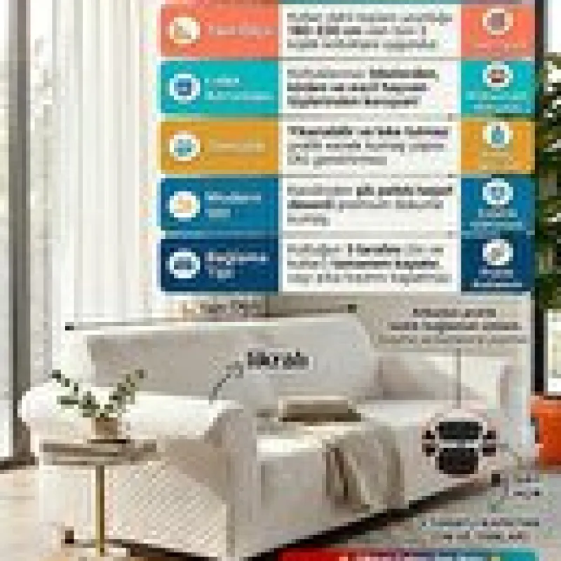 ARİFE HOME koltuk örtüsü tuğla desen koltuk kılıfı esnek yıkanabilir 3 kişilik bir adet sofa cover